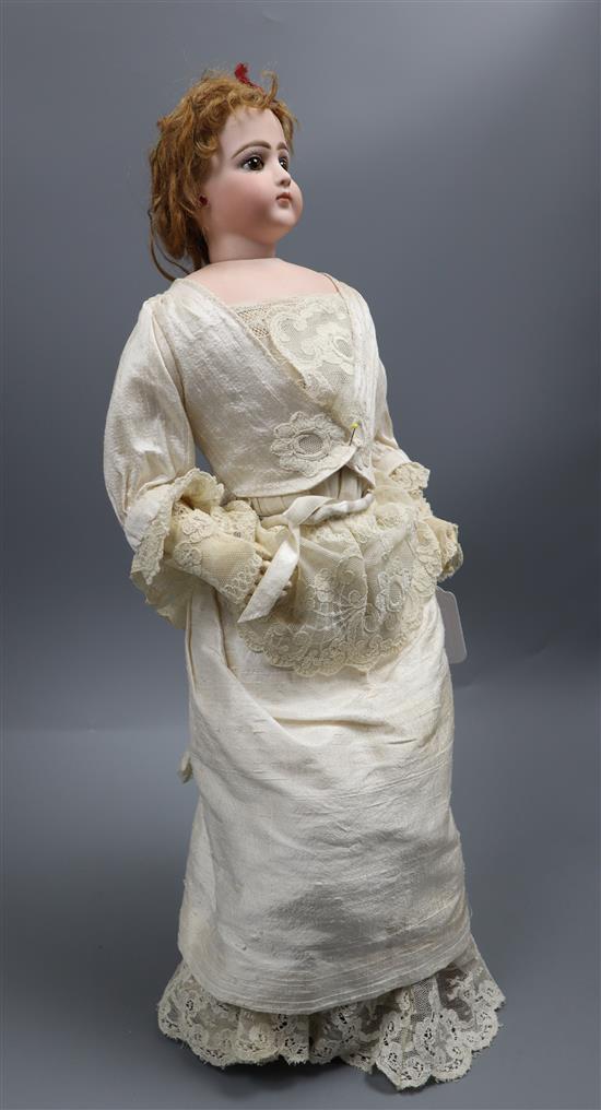 A French fashion doll, late 19th century, probably Jumeau or Gaultier, H.51cm